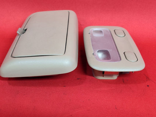 2000 2001 Nissan Maxima Roof Map Sunglass Console Dome Light SET Beige