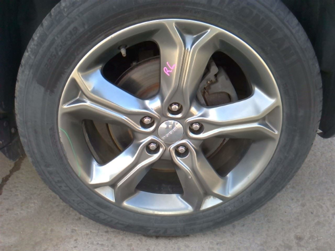 14-18 Dodge Journey 19x7 5-Spoke Aluminum Wheel Rim Hyper Black