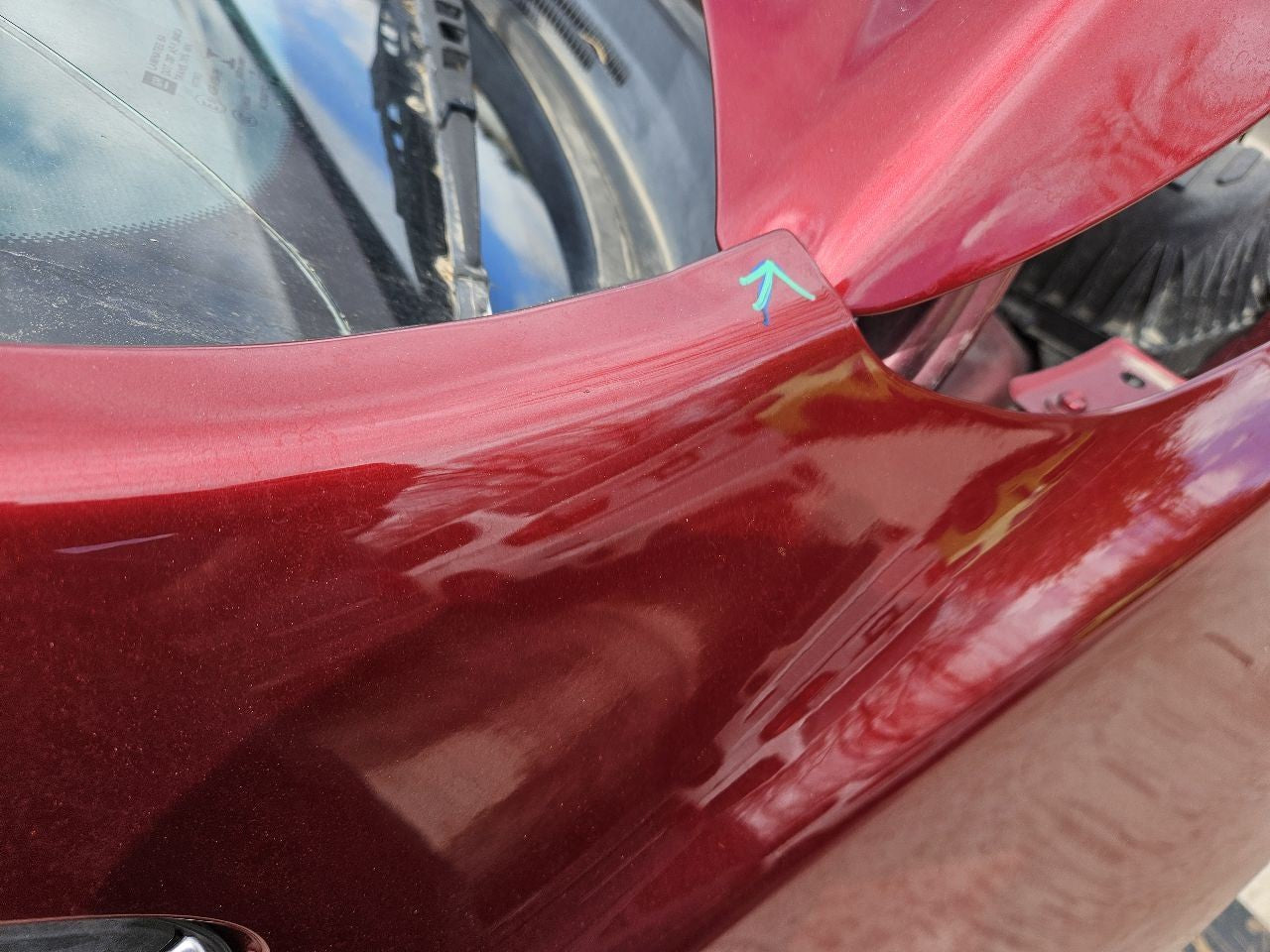 2018-2024 Chevy Equinox RIGHT PASSENGER Fender 434B Glory Red - Grade B