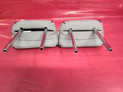 2015 2016 Hyundai Sonata SPORT Rear Headrest Set Grey Leather w/ Black Trim