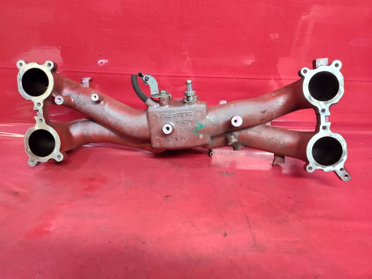 2015-2021 Subaru WRX STI Turbo UPPER Intake Manifold Plenum Red - 82k Miles