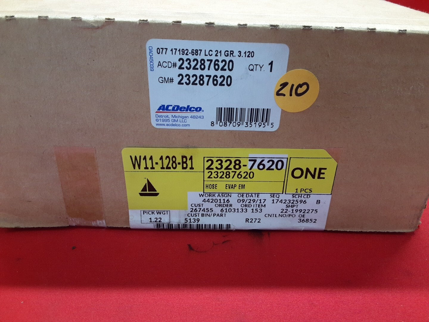 2007-2017 GM Vapor Canister Purge Solenoid 23287620