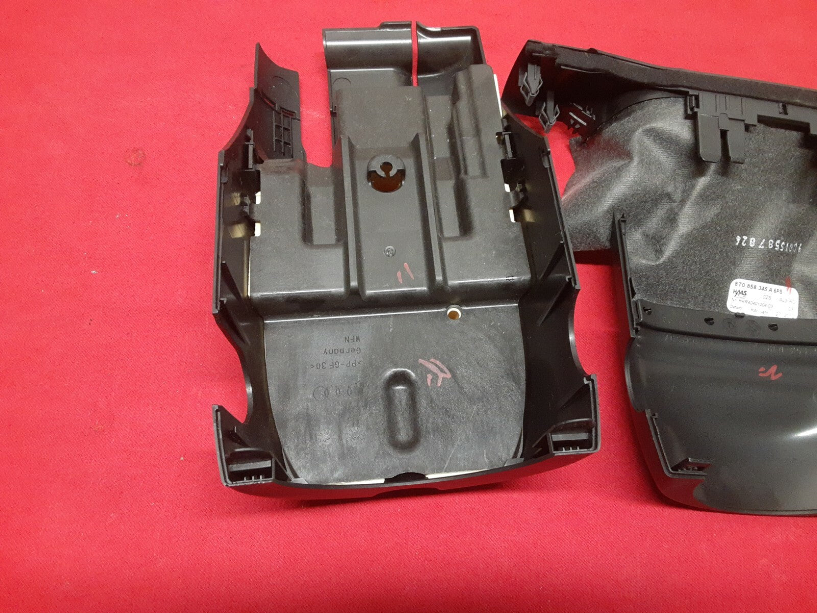 2008 - 2017 Audi A5 S5 Steering Column Shroud Collar Bezel Both Pieces Black