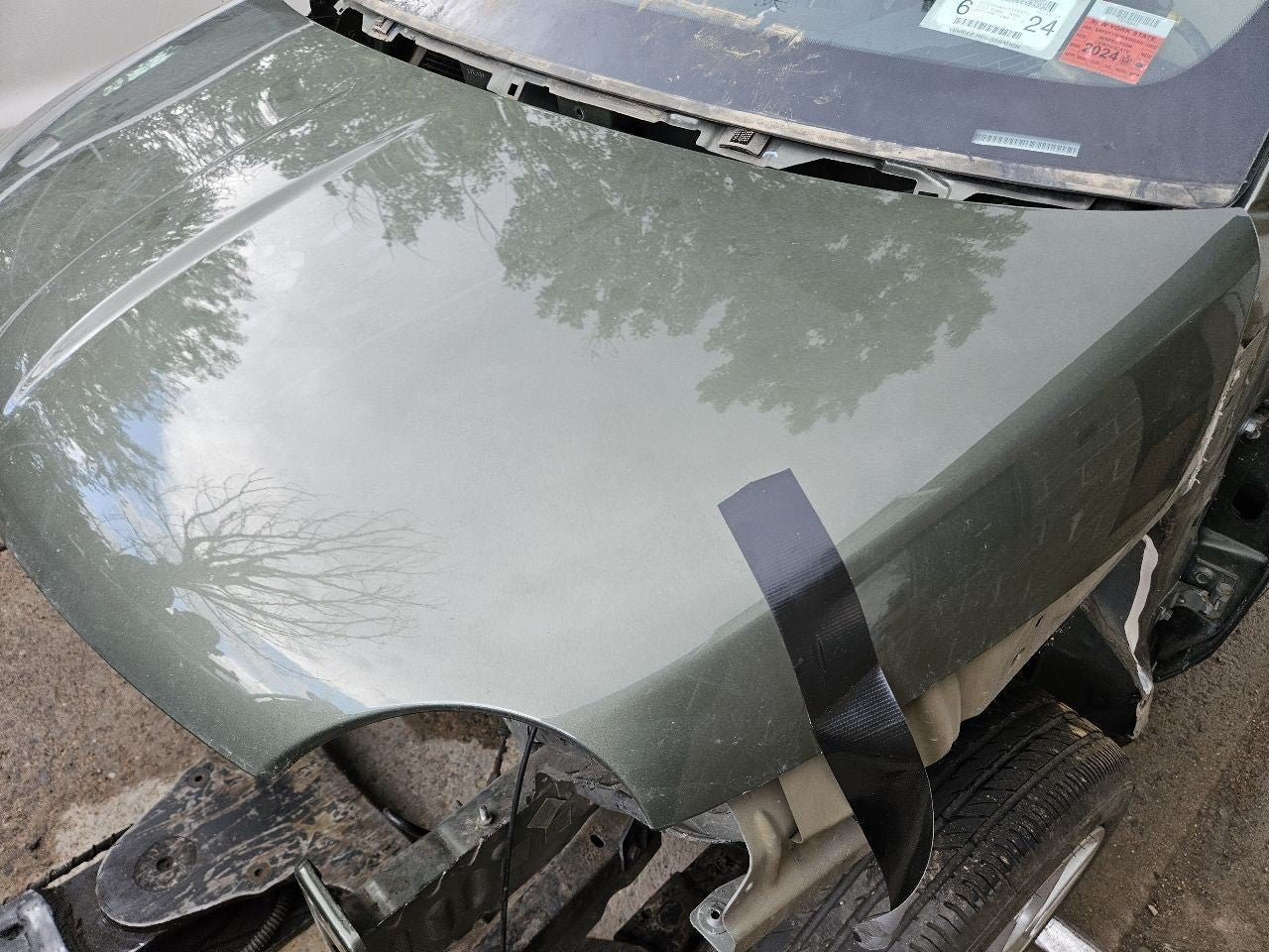 2012-2019 Fiat 500 Hood Panel Bonnet PFP Oliva Green Pearl - Grade Low A