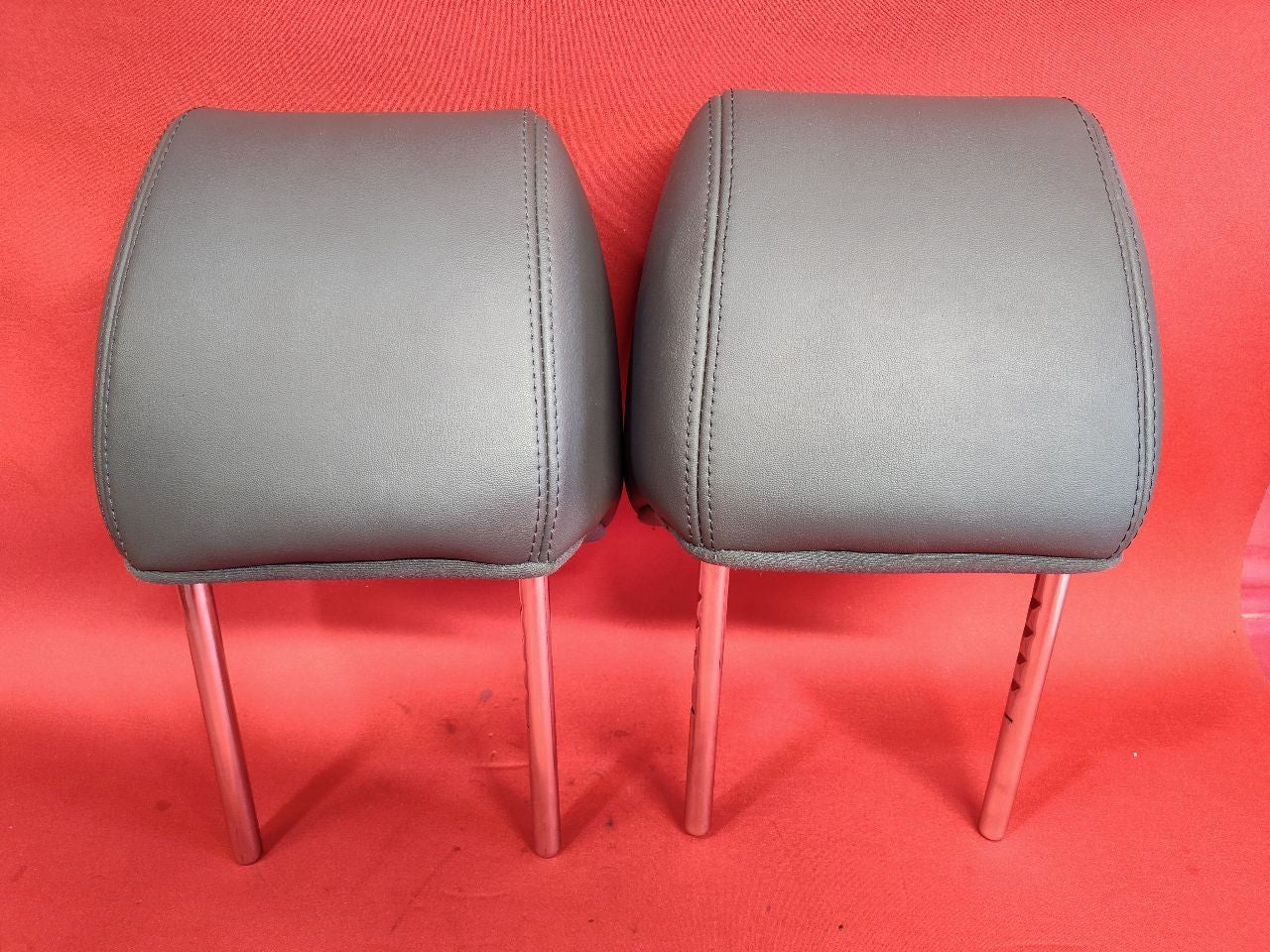 2013-2016 Chevy Spark FRONT Seat Left Right Headrest Set PVC Leather Dark Pewter