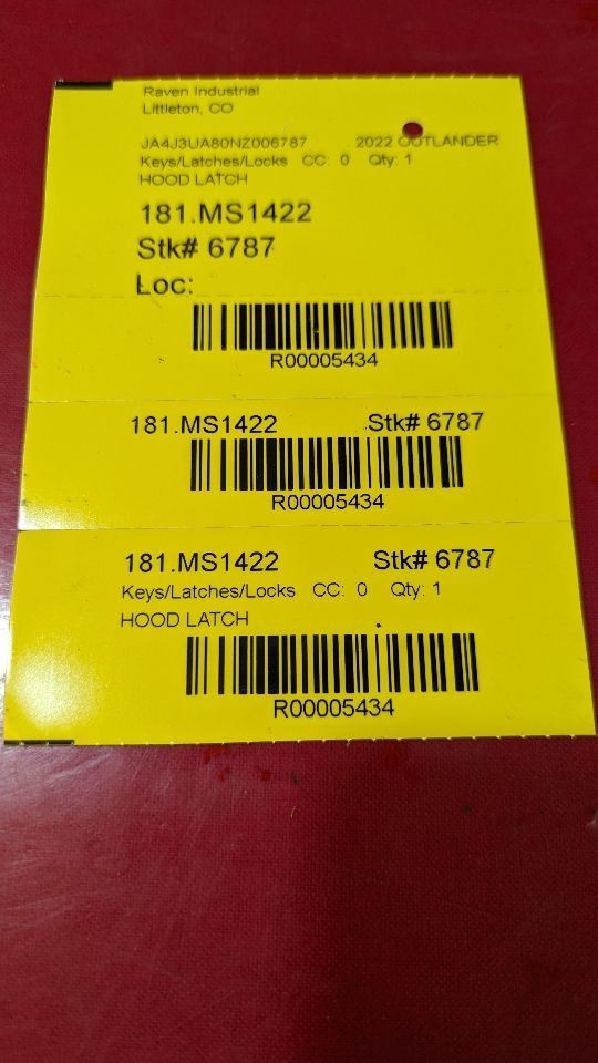 2022-2024 Mitsubishi Outlander Front Bonnet Hood Latch 5908A291 - 26k Miles