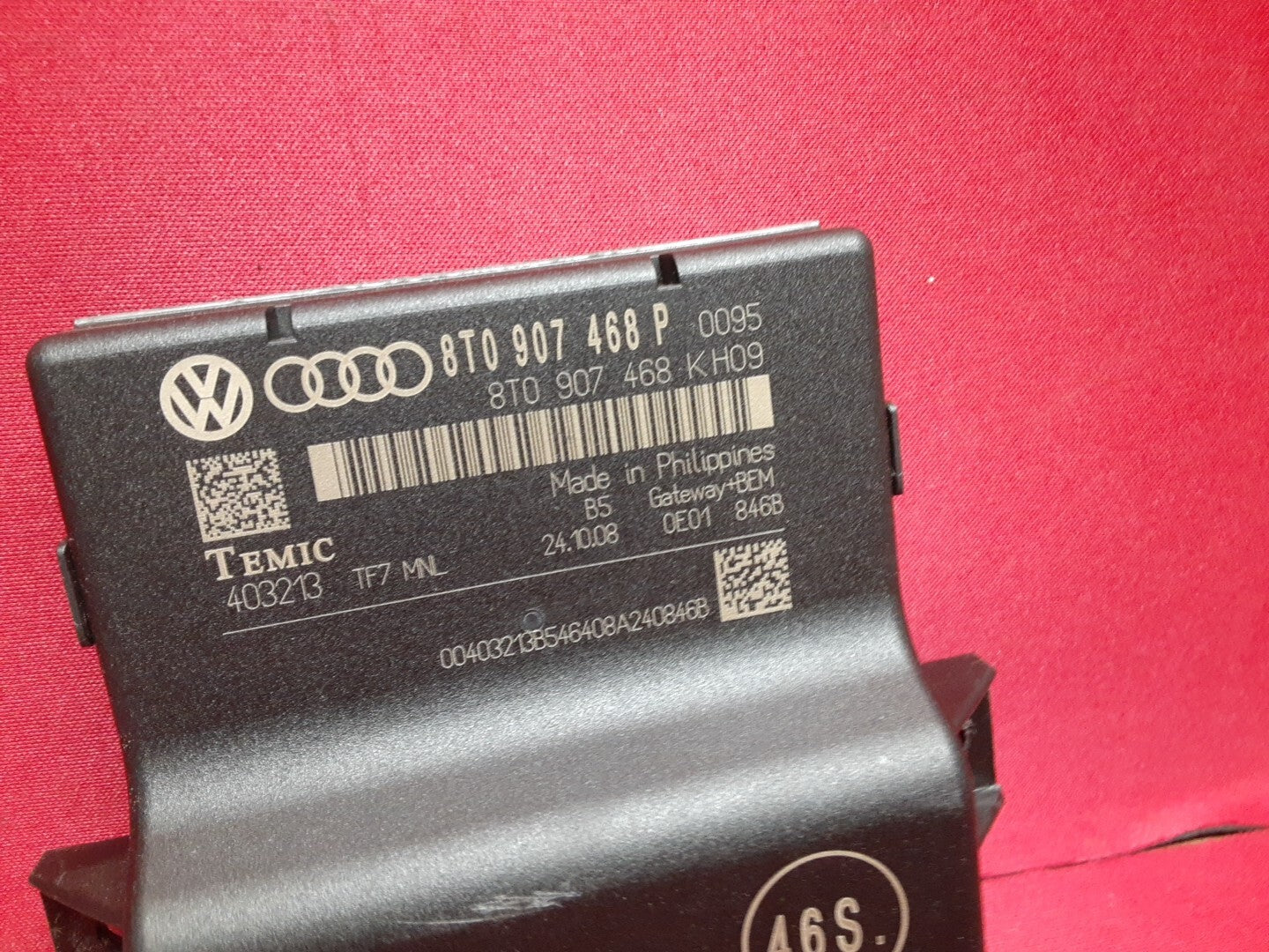 2009 Audi A4 Quattro Network Gateway Interface Control Module 	8T0-907-468-P