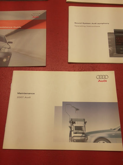 2007 Audi A4 Quattro 2.0L 5PC. Owner's Manual Users Guide W/ Case OEM