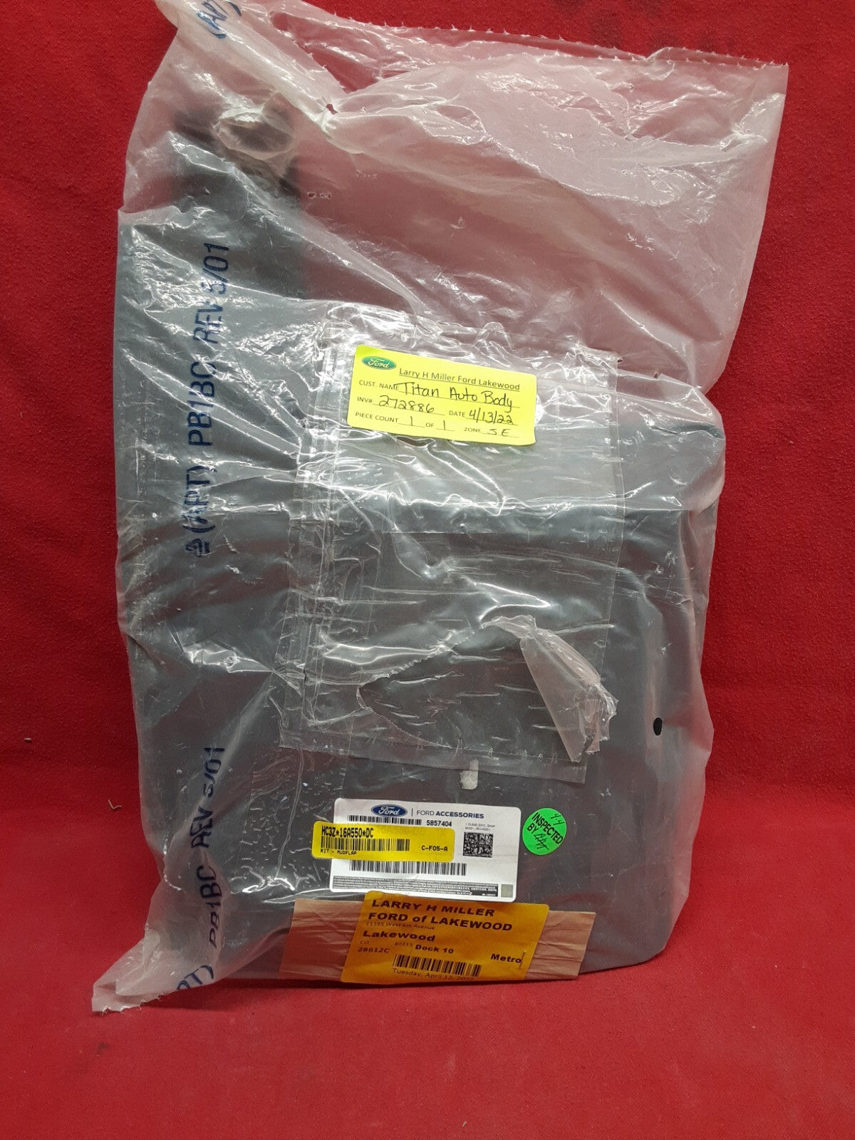 2018 - 2021 Ford Super Duty REAR Mudflap Deflector Set of TWO   HC3Z-16A550-DC