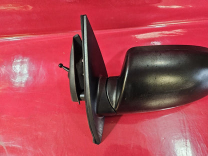 06-09 Hyundai Accent LEFT DRIVER Door Mirror Basic Textured Black Manual Adjust