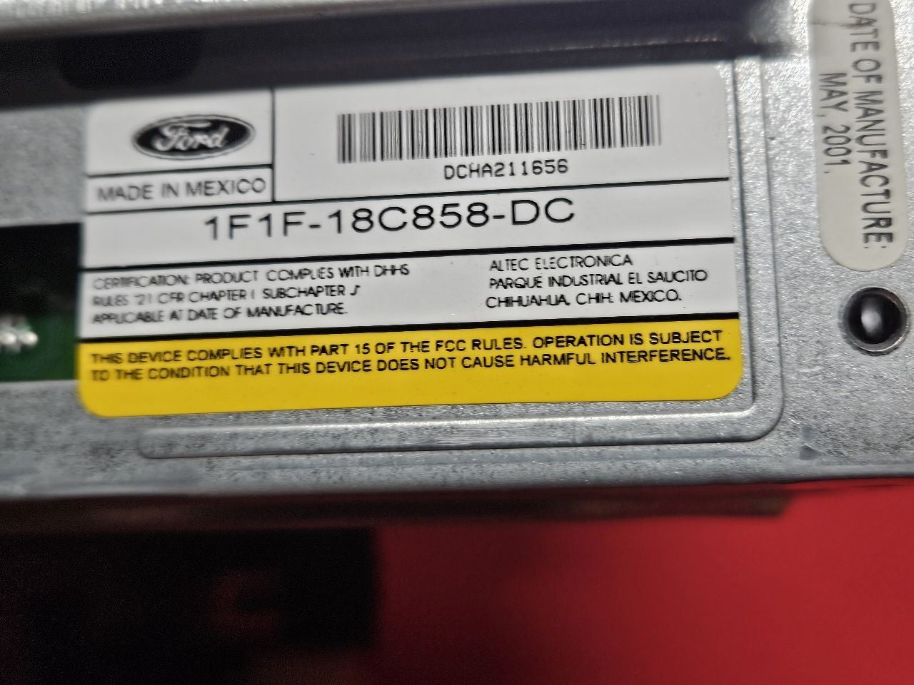 2001-2004 Ford Taurus Mercury Sable Radio Stereo Control Unit CD MANUAL Temp