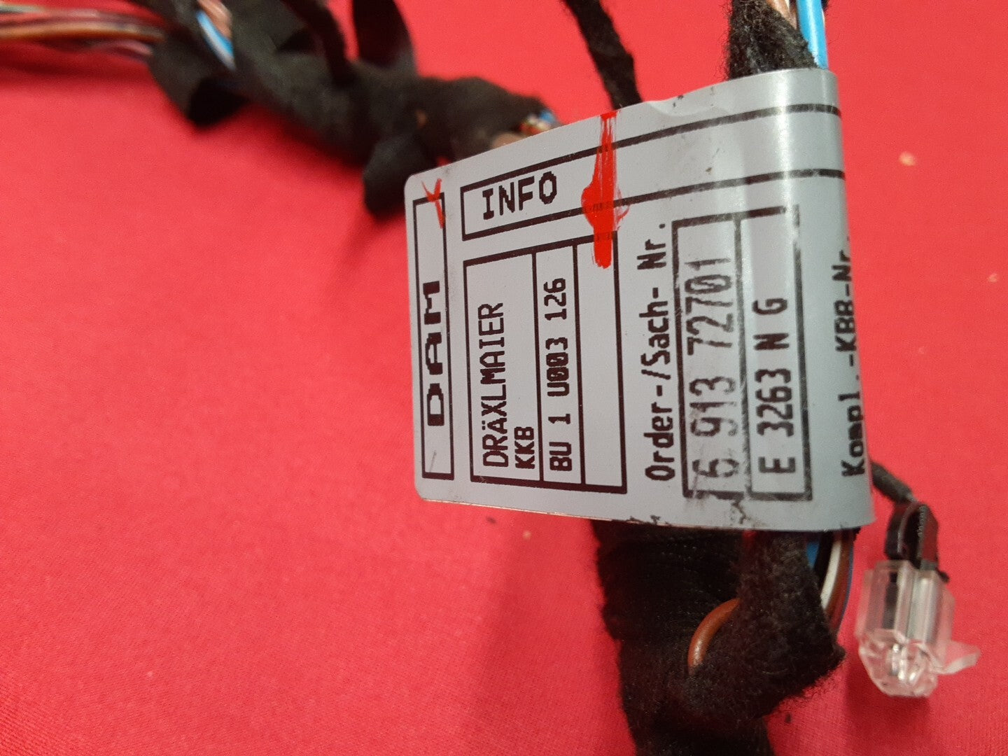 2000-2006 BMW X5 Front Right Passenger Door Harness 22-09676-09074