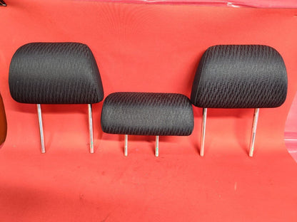 2010-2012 Subaru Outback / Legacy REAR Seat Headrest Set Black Patterned Cloth