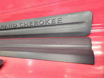 2005 2006 Jeep Grand Cherokee Exterior Door Molding Trim Strips Black FULL SET