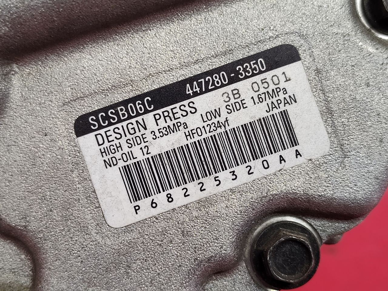 2012-2019 Fiat 500 16v Engine A/C Air Conditioning Compressor - 67k Miles