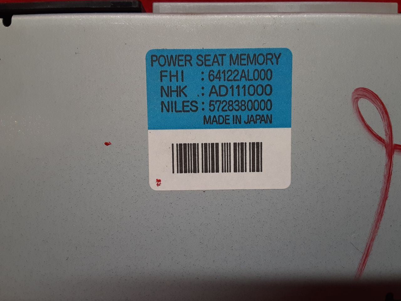 2015 - 2019 Subaru Legacy & Outback Left Driver Seat Memory Control Module