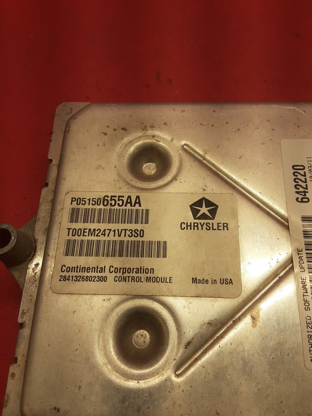 2012 Chrysler 200 Dodge Avenger Power Control Module PCM R5150655AA