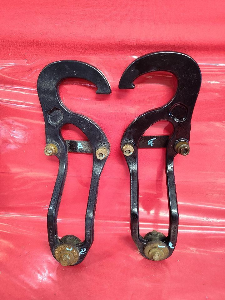 2009-2024 Dodge Ram 1500 Front Bumper Recovery Tow Hook Left Right Set Black 