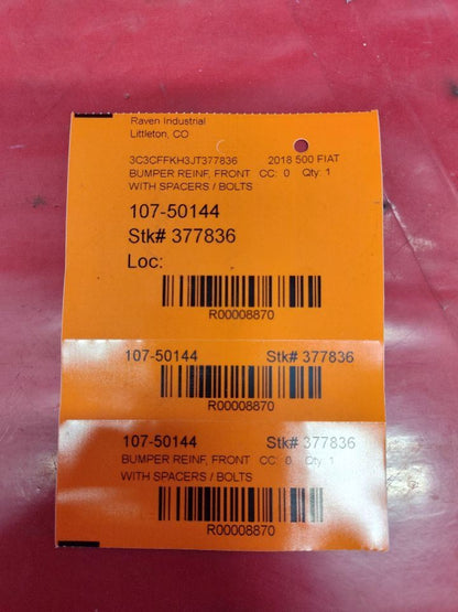 2012-2019 Fiat 500 Front Bumper Reinforcement Energy Absorber Tower Bolt SET