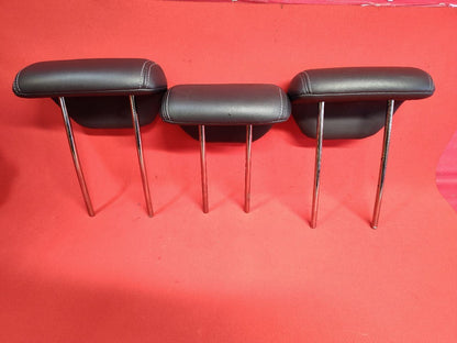 2008-2014 Subaru Tribeca REAR 2nd Second Row Headrest Set Black Leather
