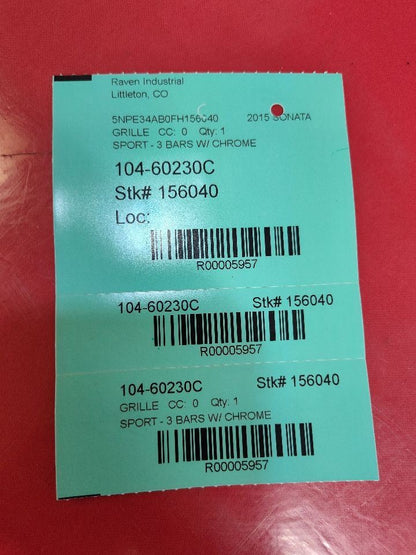 2015-2017 Hyundai Sonata SPORT Front Bumper Grille 3 Bar Style - Grade A