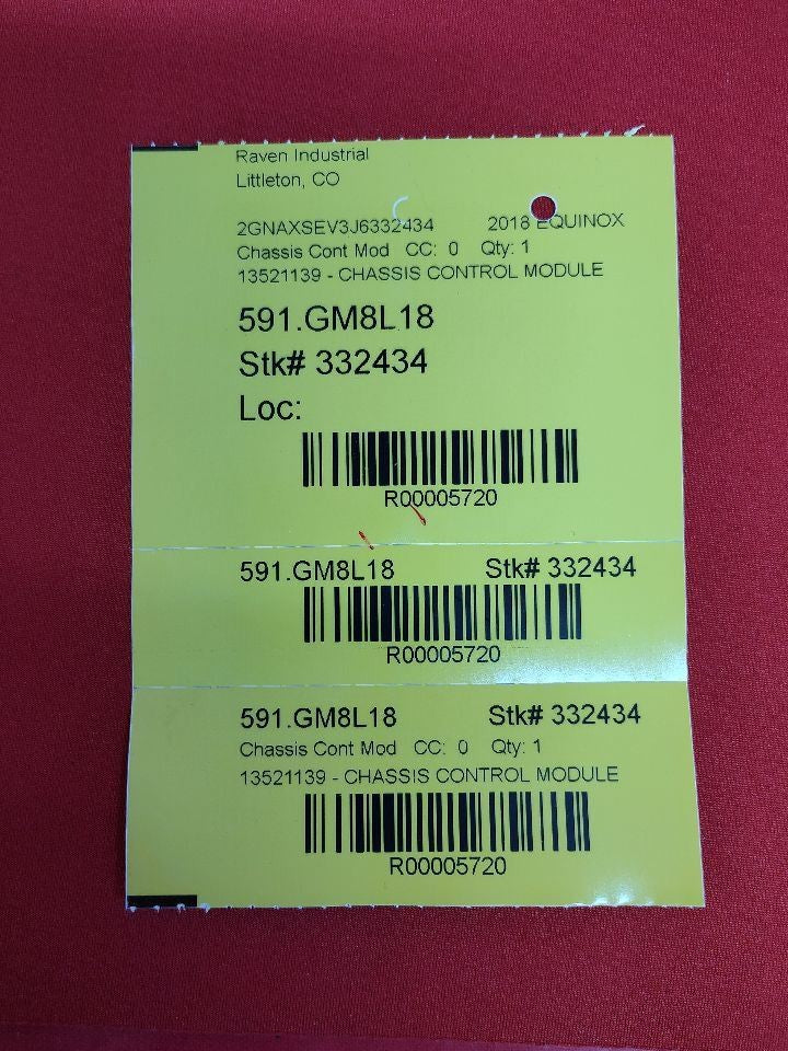 Chevrolet Buick GMC Serial Data Gateway Chassis Control Module 13521139