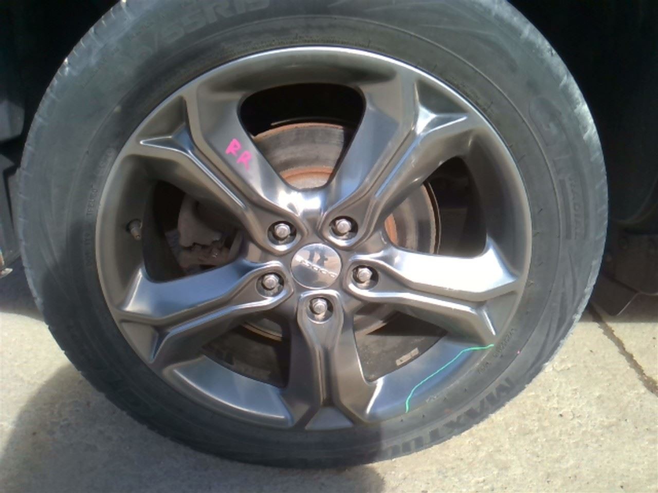 14-18 Dodge Journey 19x7 5-Spoke Aluminum Wheel Rim Hyper Black