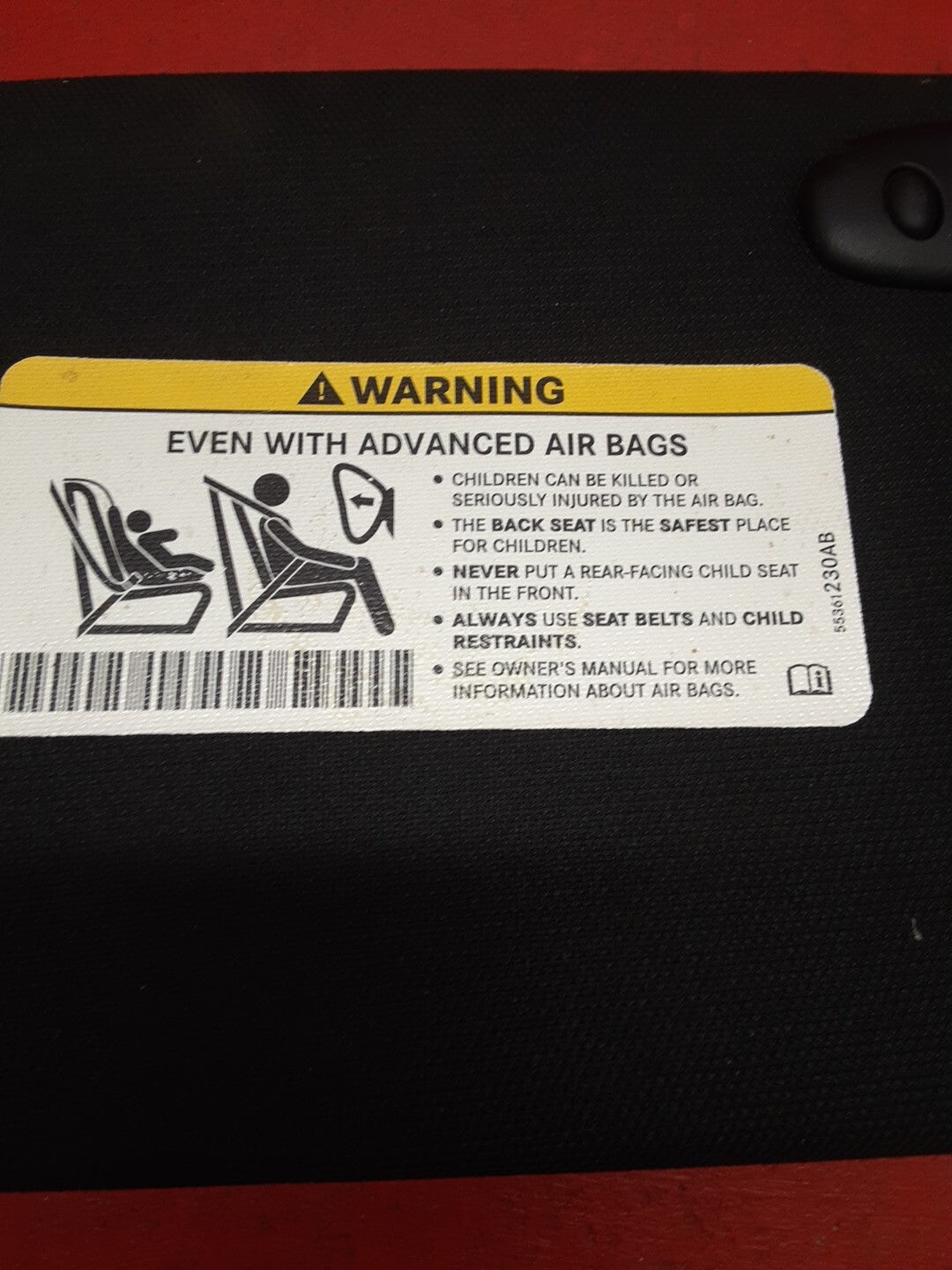 2012 Chrysler 200 Left Right Sun Visor Shade Set Black 55361230AB