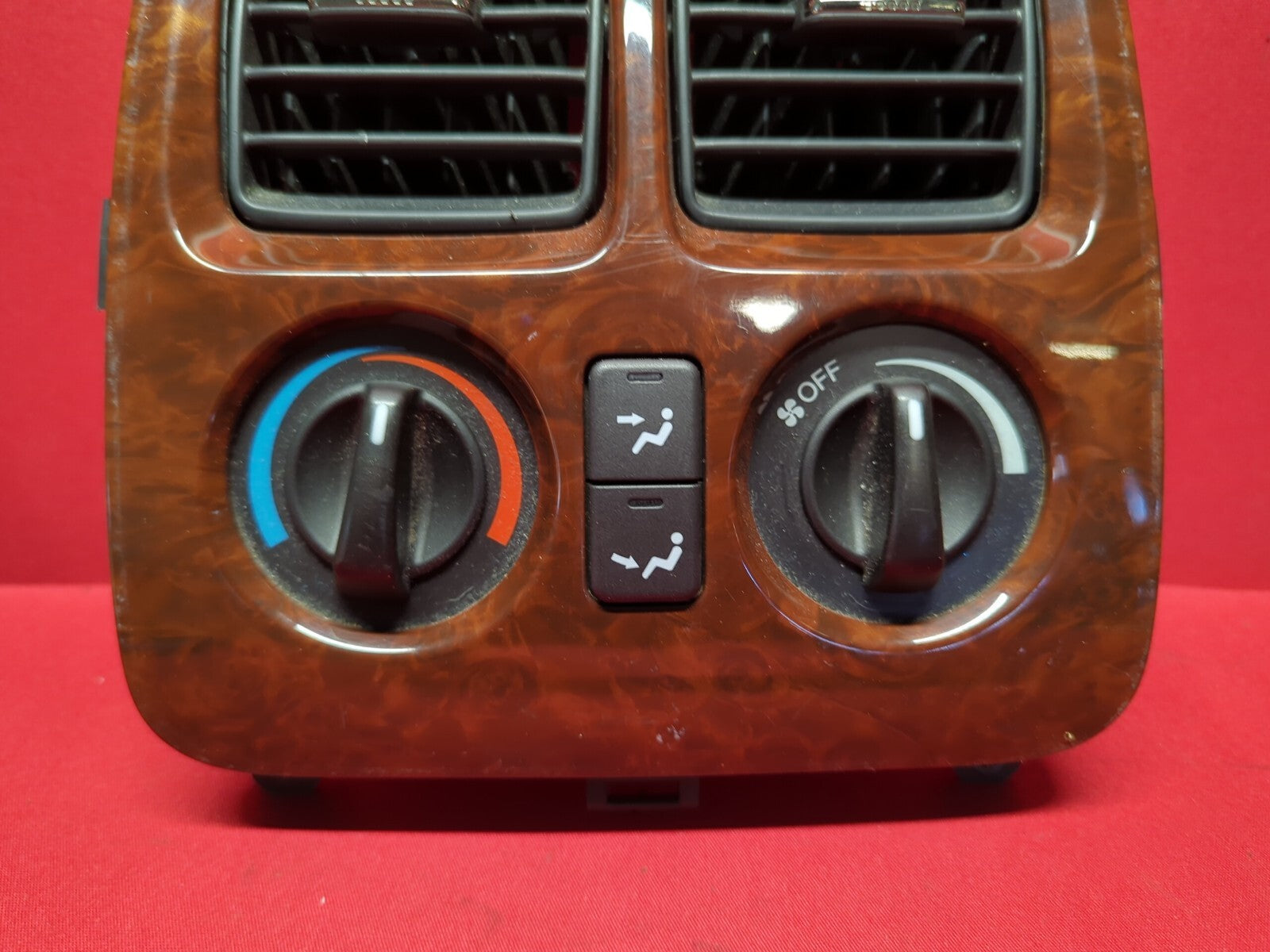 2001 - 2006 Acura MDX Center Console REAR Hvac Climate Air Vent Woodgrain Bezel