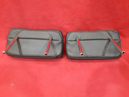 2004 - 2008 Nissan Maxima Leather Rear Left Right Headrest Set Black