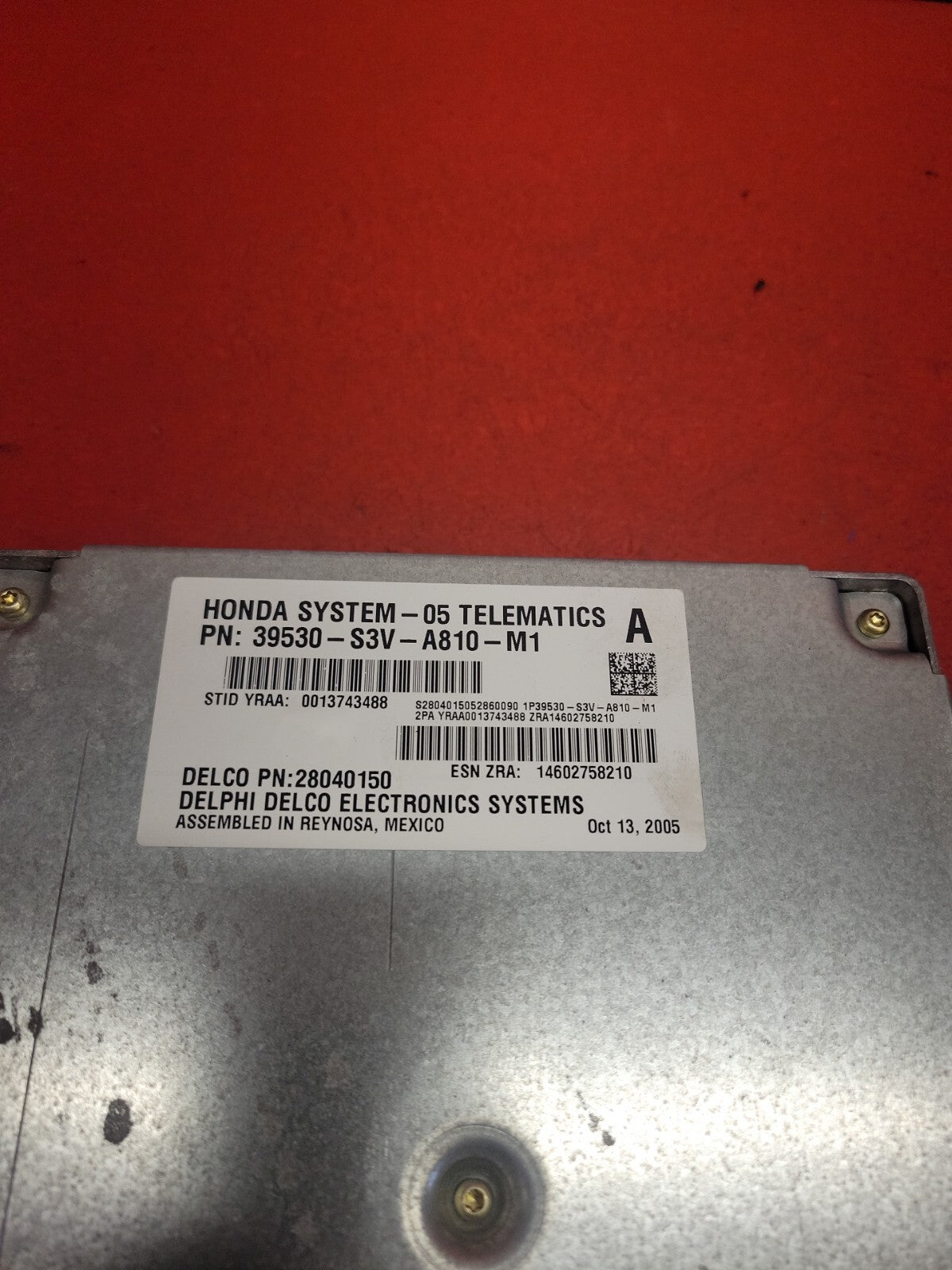 2005 2006 Acura MDX Telematics Communiation Control Module 39530-S3V-A81
