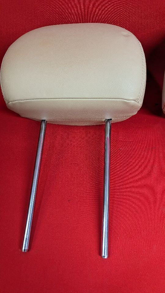 2011-2015 Hyundai Sonata FRONT Left Right Headrest Set Leather Color: Camel