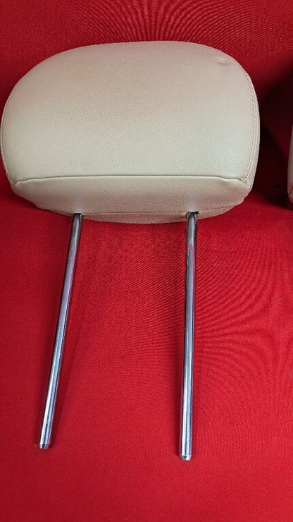 2011-2015 Hyundai Sonata FRONT Left Right Headrest Set Leather Color: Camel