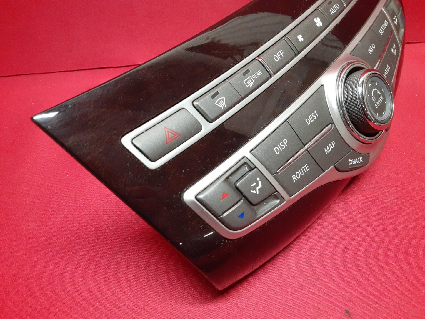 2011 - 2018 Infiniti HVAC A/C Heat Climate Control Unit DARK Wood 28395-1MA2B