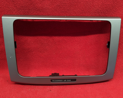 2006 2007 Volkswagen VW Passat Radio Passenger Occupancy Trim Bezel Plate Silver