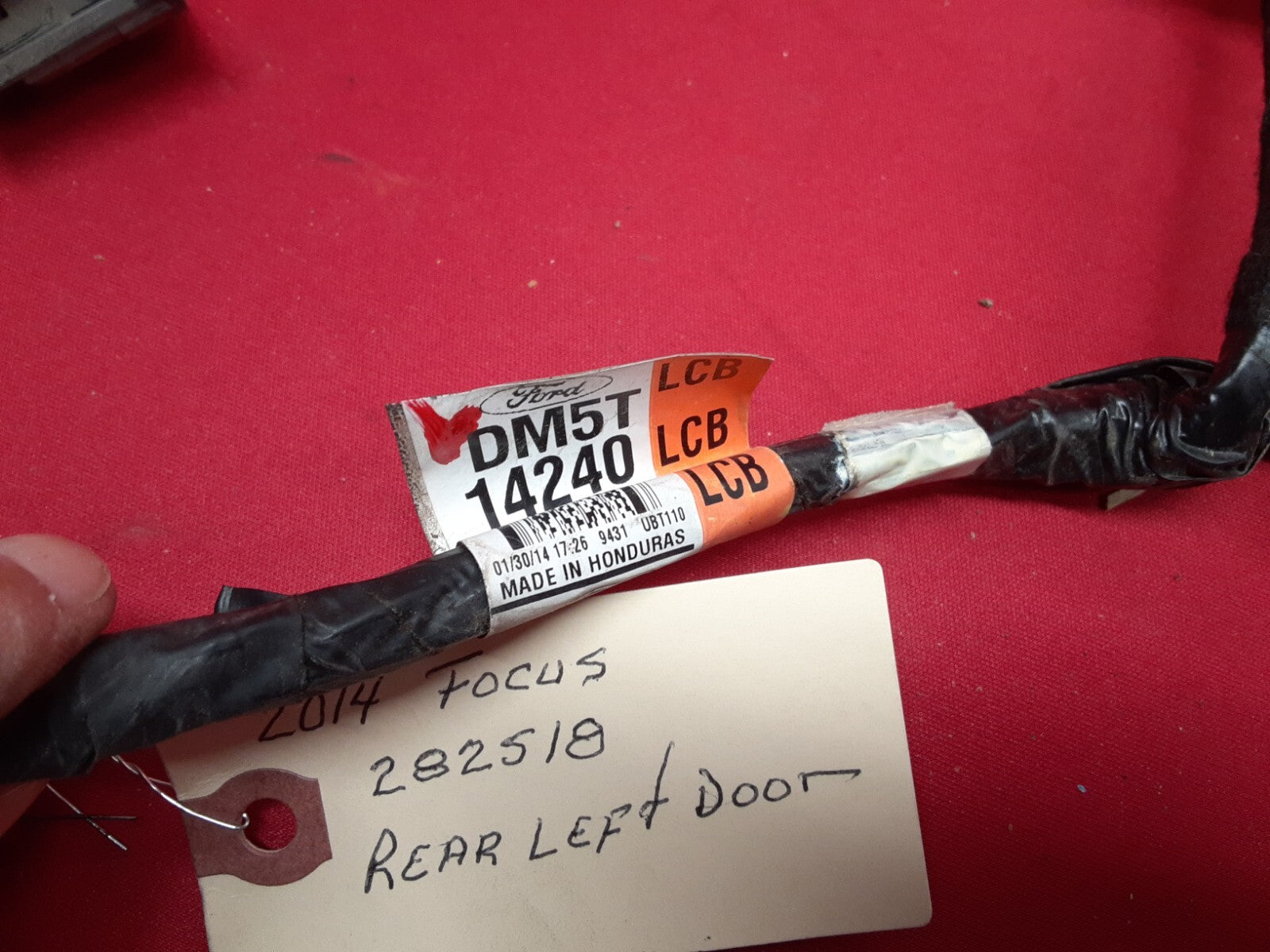 2014 Ford Focus REAR LEFT DRIVER Door Wiring Harness Loom DM5T-14240-LCB
