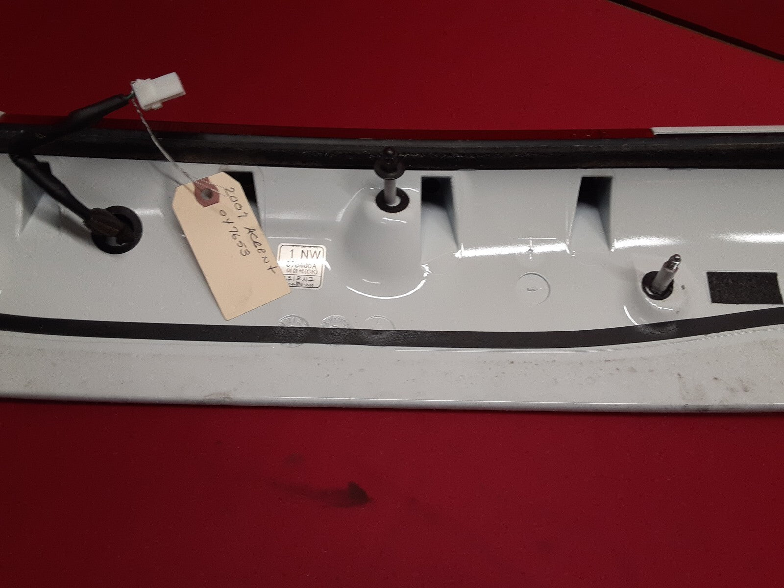 2005 - 2011 Hyundai Accent Hatchback - Rear Spoiler - 87210-1E200 - "NW White"