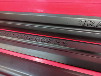 2005 2006 Jeep Grand Cherokee Exterior Door Molding Trim Strips Black FULL SET