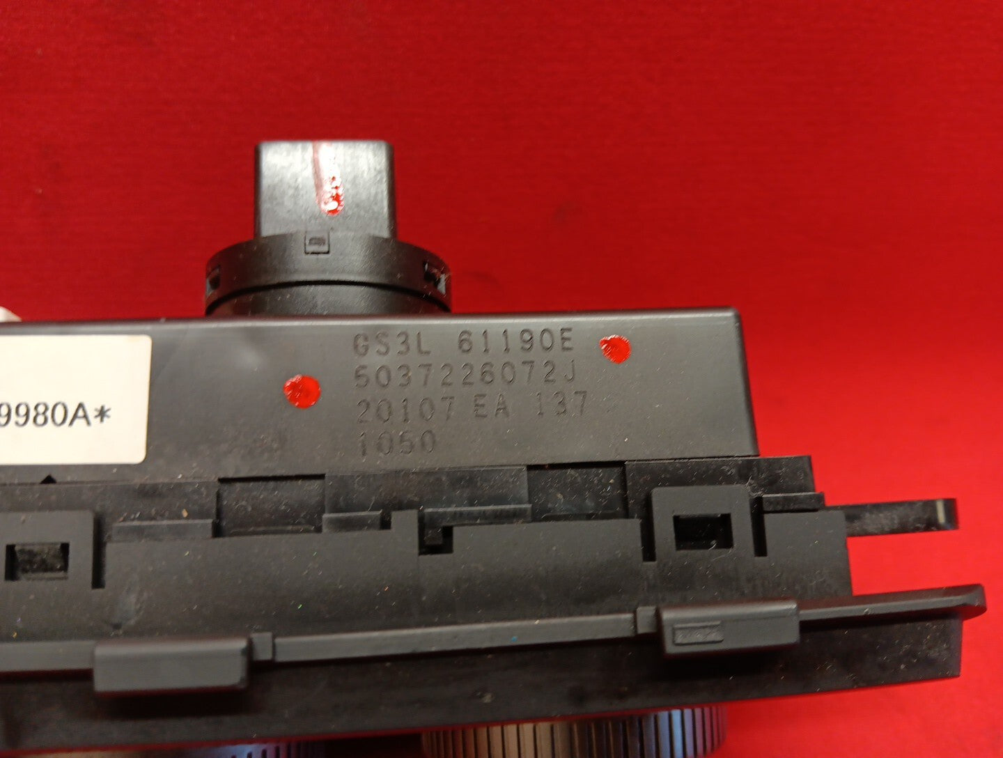 2009-2013 Mazda 6 HVAC Dash Climate Control Unit GS3L-61-190E