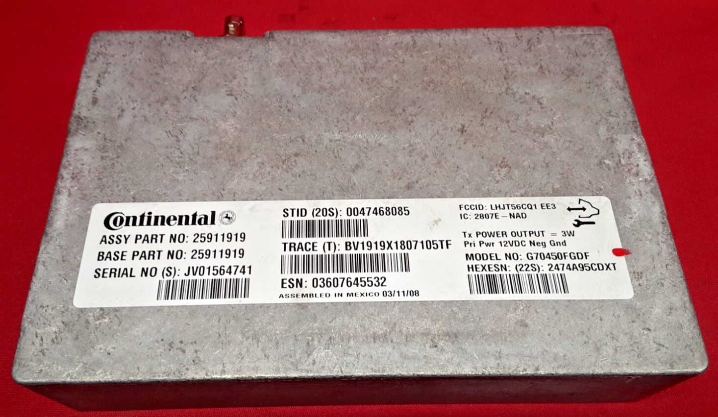 2007 - 2009 GMC Chevy Cadillac GPS Navigation Communication Module 25911919