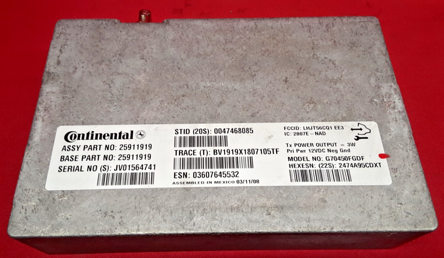 2007 - 2009 GMC Chevy Cadillac GPS Navigation Communication Module 25911919