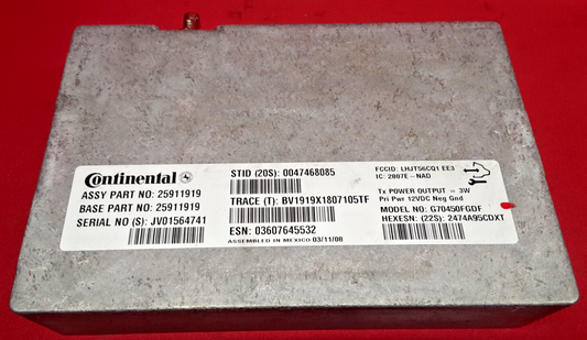 2007 - 2009 GMC Chevy Cadillac GPS Navigation Communication Module 25911919