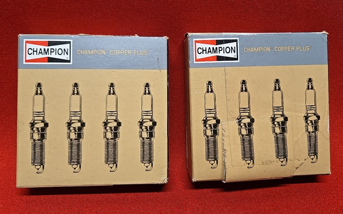 Champion Copper Plus Ignition Spark Plugs 2 Boxes (SET OF 8) REC12MCC4