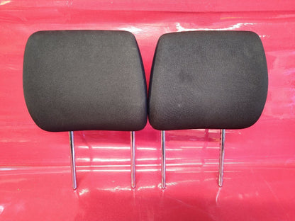 2007 2008 Suzuki SX4 Front Left Right Headrest Set of Two Black Cloth