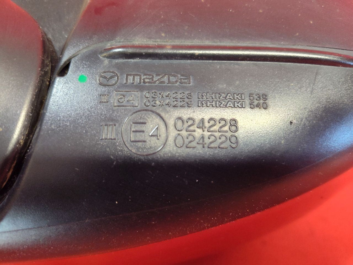 2014-2016 Mazda3 RIGHT PASSENGER Door Mirror Heat Blind Turn JAPAN 41V Soul Red