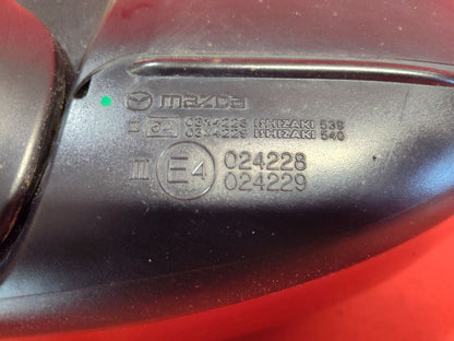 2014-2016 Mazda3 RIGHT PASSENGER Door Mirror Heat Blind Turn JAPAN 41V Soul Red