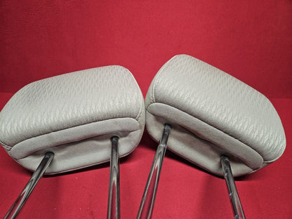 2011 2012 Subaru Outback / Legacy FRONT Seat Headrest Set Ivory Patterned Cloth