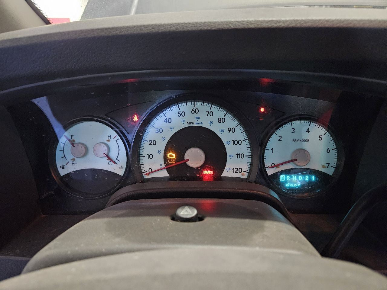 2008 Dodge Durango Speedometer Instrument Cluster MPH Black Backing Bezel