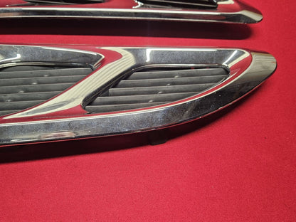 2011-2017 Infiniti QX56 QX80 Right Left Fender Chrome Duct Vent Grille Trim Set