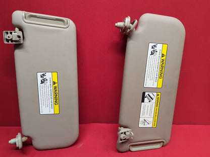 2011 - 2013 Kia Sorento LEFT & RIGHT Sun Visor Shade SET Beige w/ Sunroof Option